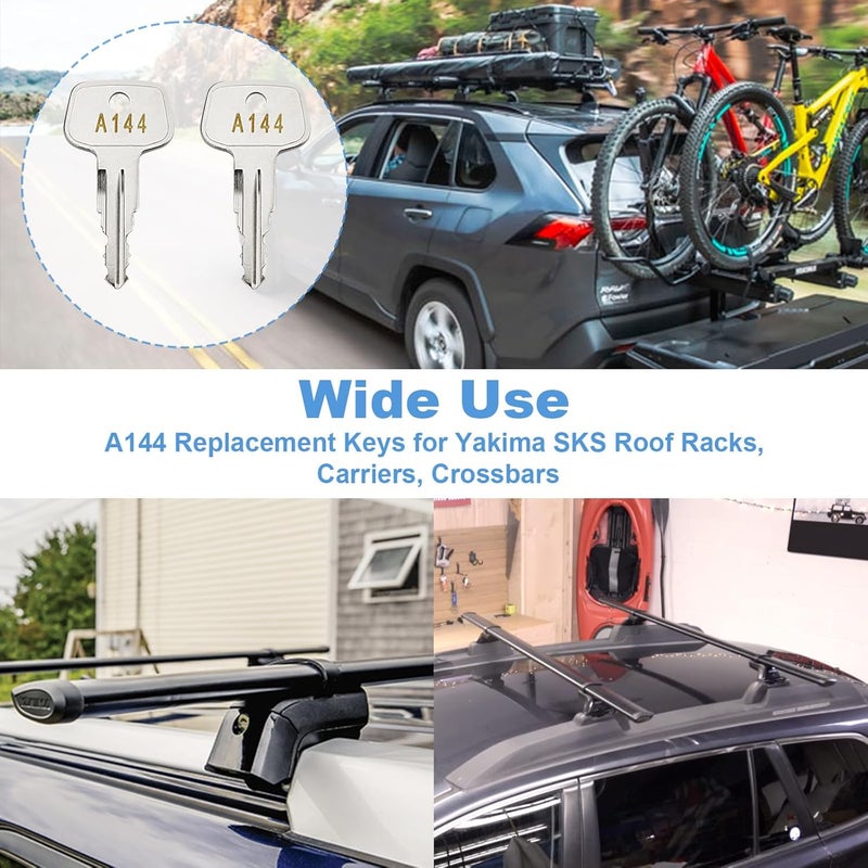 VIDABTE A144 SKS roof Rack Key for Yakima SKS Ski,Crossbars,Carrier Racks,Roof and Cargo Box.(Code A144) - Image 4